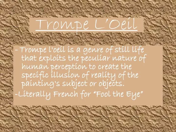 trompe l oeil