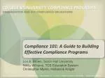 Compliance 101: A Guide to Building Effective Compliance Programs - slide 1