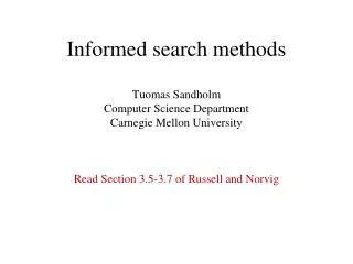 Informed Search Methods