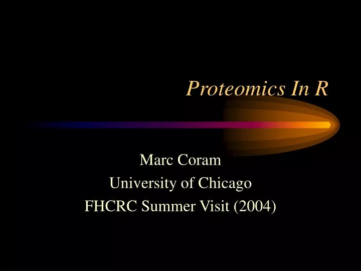 proteomics in r