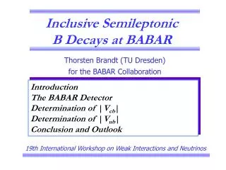 Inclusive Semileptonic B Decays at BABAR