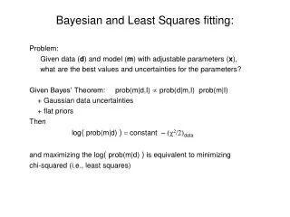 Bayesian and Least Squares fitting: