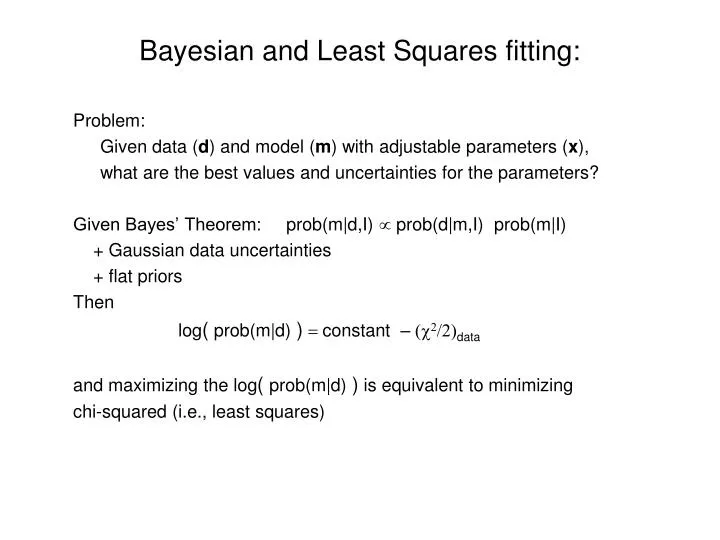 bayesian and least squares fitting