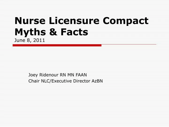 nurse licensure compact myths facts june 8 2011