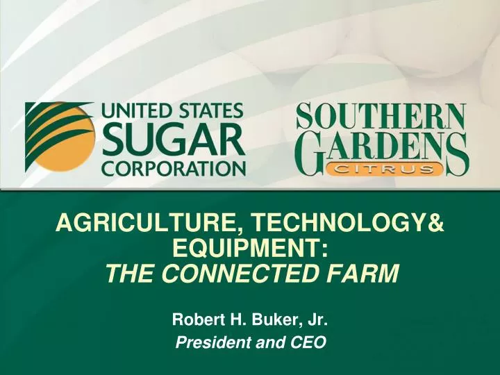 agriculture technology equipment the connected farm