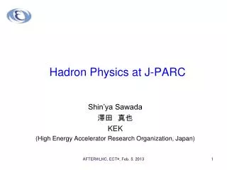 hadron physics at j parc