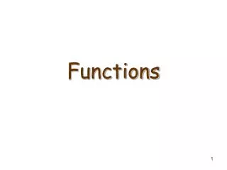 Functions