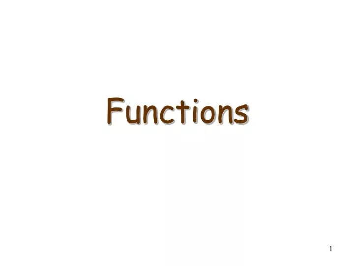functions
