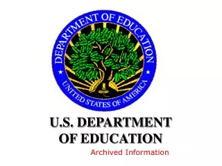 U.S. DEPARTMENT OF EDUCATION
