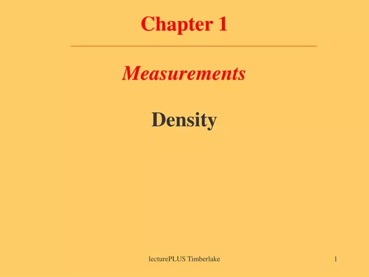 chapter 1 measurements