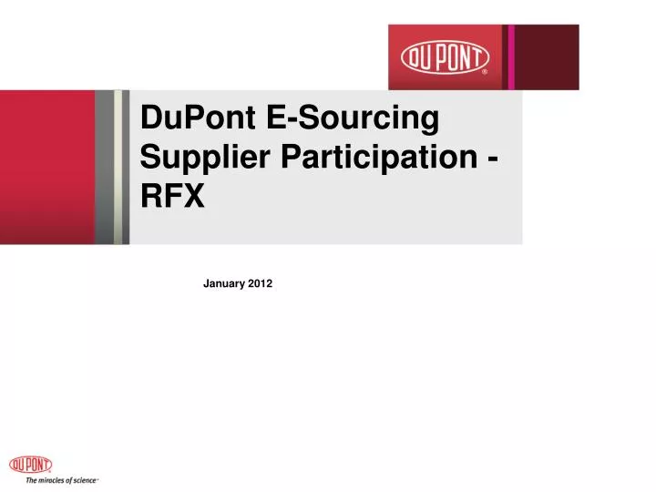 dupont e sourcing supplier participation rfx