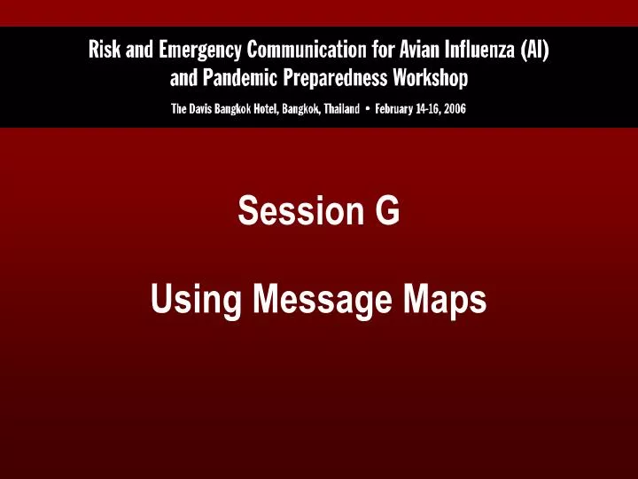 session g using message maps