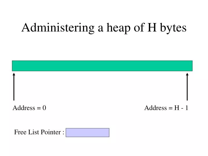 administering a heap of h bytes