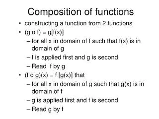 Composition of functions