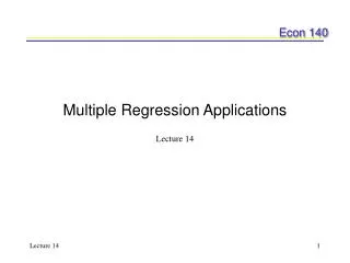 Multiple Regression Applications