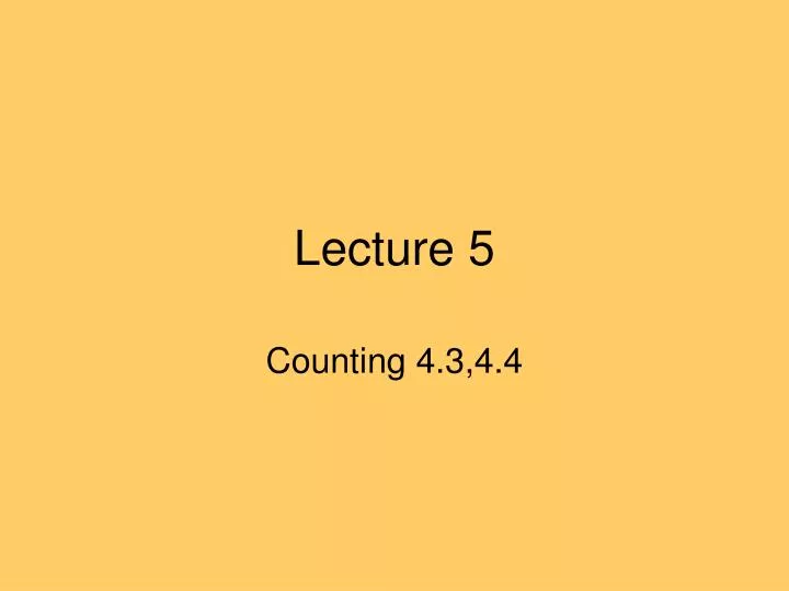 lecture 5