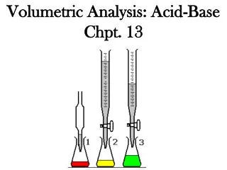 Volumetric Analysis: Acid-Base Chpt. 13