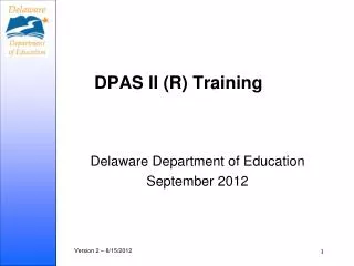 DPAS II (R) Training