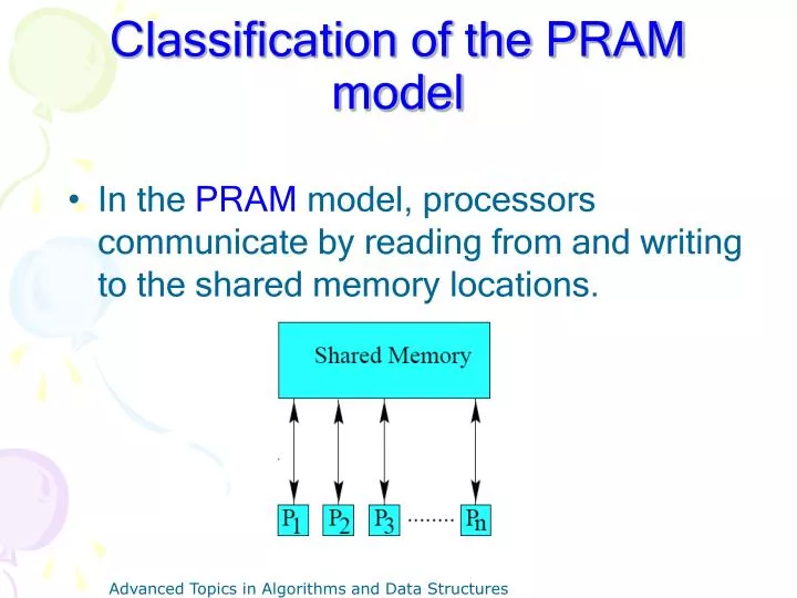 classification of the pram model