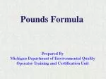 Pounds Formula - slide 1