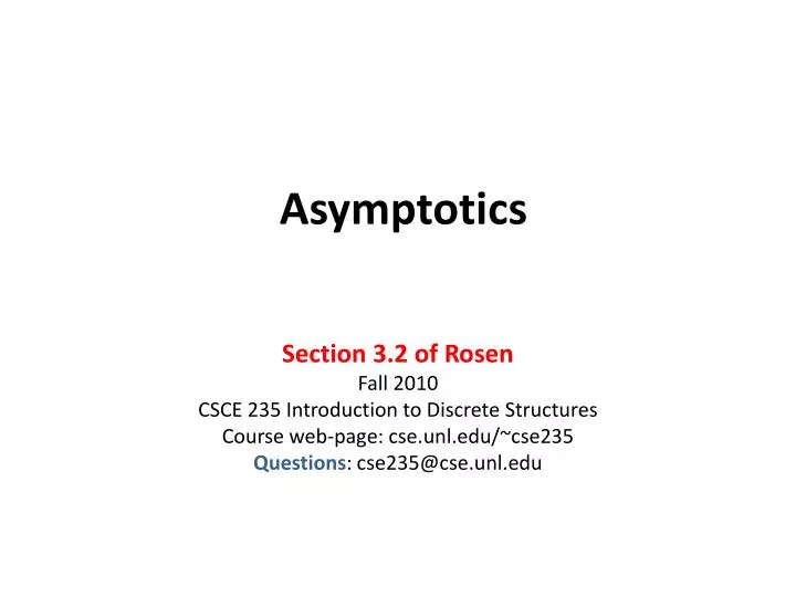 asymptotics