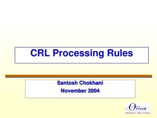 CRL Processing Rules