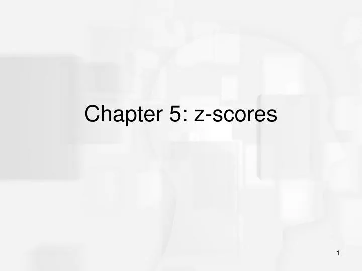 chapter 5 z scores