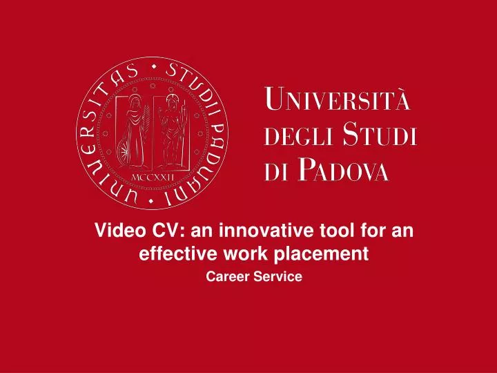 video cv an innovative tool for an effective work placement career service