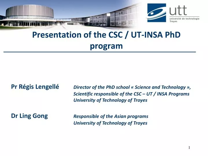 presentation of the csc ut insa phd program
