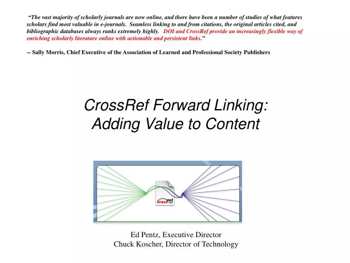 crossref forward linking adding value to content