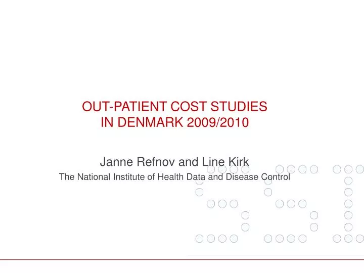 out patient cost studies in denmark 2009 2010