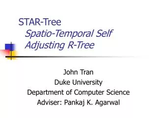 STAR-Tree Spatio-Temporal Self Adjusting R-Tree