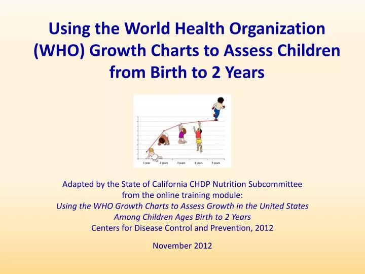 using the world health organization who growth charts to assess children from birth to 2 years