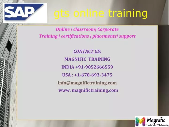 sap gts online training