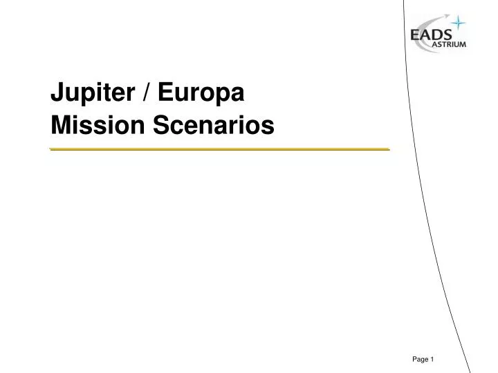 jupiter europa mission scenarios