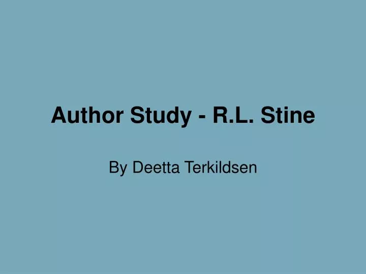 author study r l stine