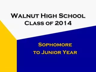 Walnut High School Class of 2014