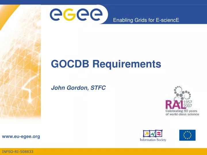 gocdb requirements