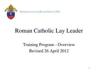 Roman Catholic Lay Leader