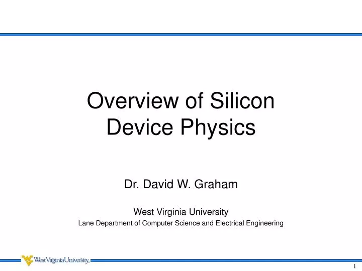 overview of silicon device physics