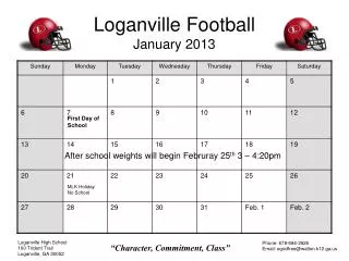 Loganville Football January 2013