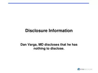 Disclosure Information
