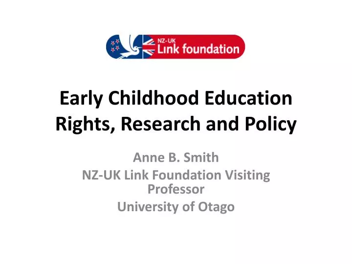 early childhood education rights research and policy