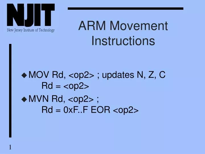 arm movement instructions