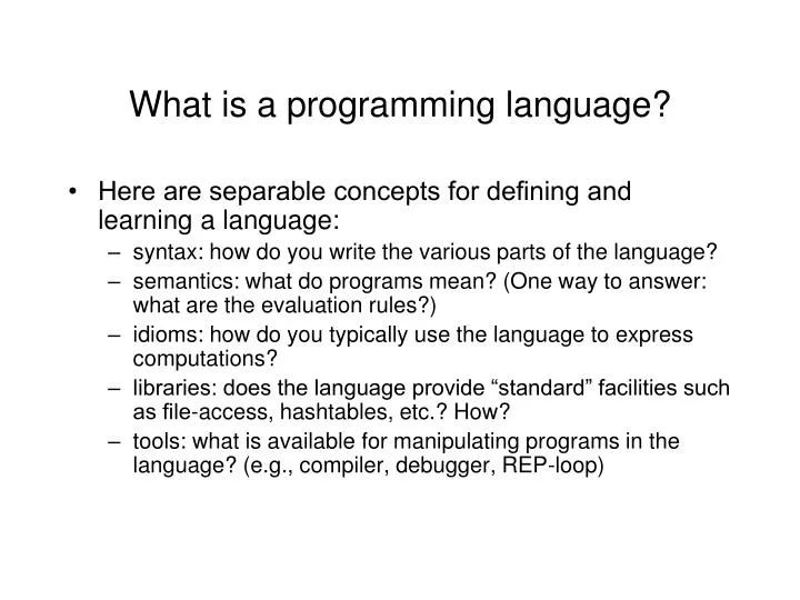 what is a programming language