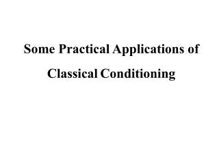some practical applications of