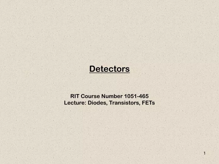 detectors