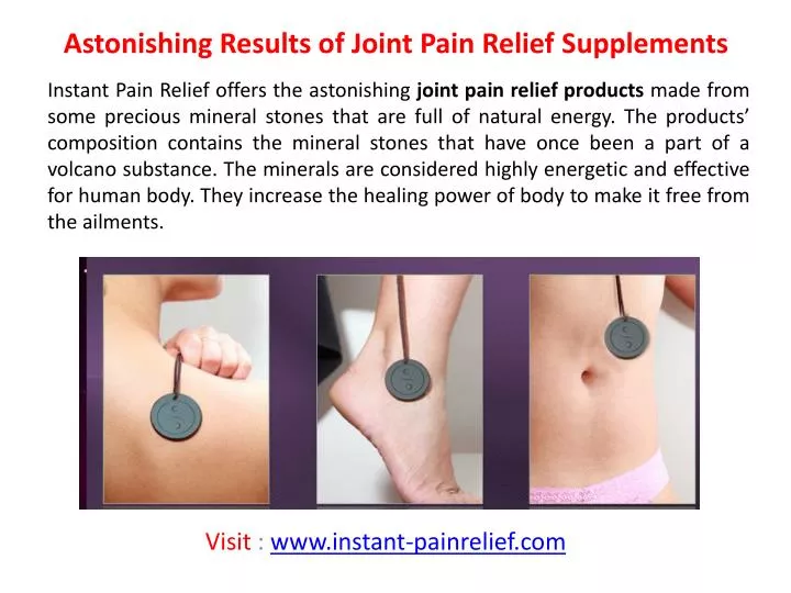 astonishing results of joint pain relief supplements