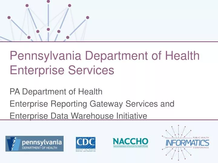 pennsylvania department of health enterprise services