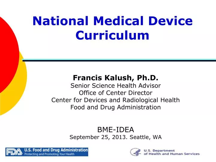 national medical device curriculum